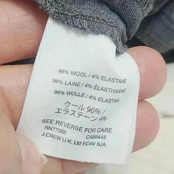 Women's Dress Pants Size 14T J.crew Bi Stretch Gray Straight Leg - Picture 6 of 7